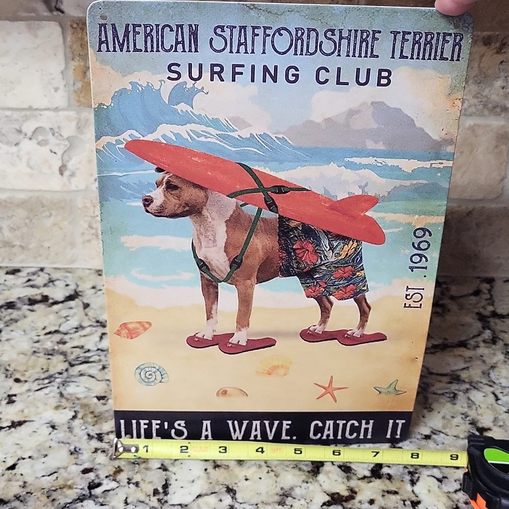 Staffordshire Terrier Metal Sign